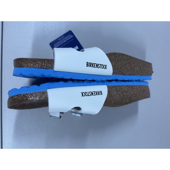 Birkenstock Ibiza White / Blue Leather Sandals Sz 11 Narrow New With Box - Picture 4 of 6